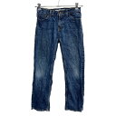 【中古】【古着】 Levi's 505 デニムパンツ W27 リーバイス レディース ストレート インディゴ 古着卸 アメリカ仕入 2306-682