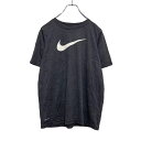 【中古】【古着】 NIKE 半袖 プリント Tシャツ ユースサイズ XL 150～ ダークグレー ホワイト ロゴ ナイキ ドライフィット 古着卸 アメリカ仕入 a506-5594