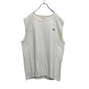 【中古】【古着】 Champion タンクトップ L ホワイト グレー ノースリーブ チャンピオン ロゴ スポーツ ストリート 古着卸 アメリカ仕入 a506-...