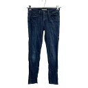 【中古】【古着】 Levi's 711 デニムパンツ W27 レディース 好きに ダークネイビー 古着卸 アメリカ仕入 2306-979