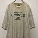 【中古】【古着】 carhartt 半袖 プリント Tシャツ 3L ライトベージュ カーハート ビッグサイズ 古着卸 アメリカ仕入 a506-6076