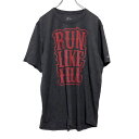 【中古】【古着】 NIKE 半袖 プリントTシャツ L グレー レッド ナイキ 丸襟 スポーツ 古着卸 アメリカ仕入 a506-6089