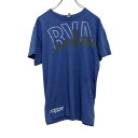 【中古】【古着】 NextLevel 半袖 プリントTシャツ M ブルー ホワイト ネクストレベル ビル ブラック a506-6224