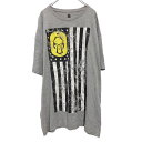 【中古】【古着】 HARDCORE 半袖 プリントTシャツ 3L ライトグレー イエロー ホワイト ブラック ハードコア ビッグサイズ 古着卸 アメリカ仕入 a...