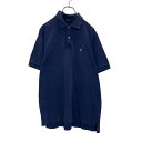 【中古】【古着】 NAUTICA 半袖 ポロシャツ M ネイビー ノーティカ ワンポイントロゴ ストリート ハーフボタン 古着卸 アメリカ仕入 a506-651...