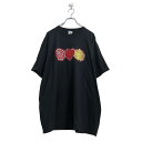【中古】【古着】 JERZEES 半袖 プリント Tシャツ 2XL ブラック ジャージーズ メキシコ製 ビッグサイズ ハート ボール ラメ 古着卸 アメリカ仕入...