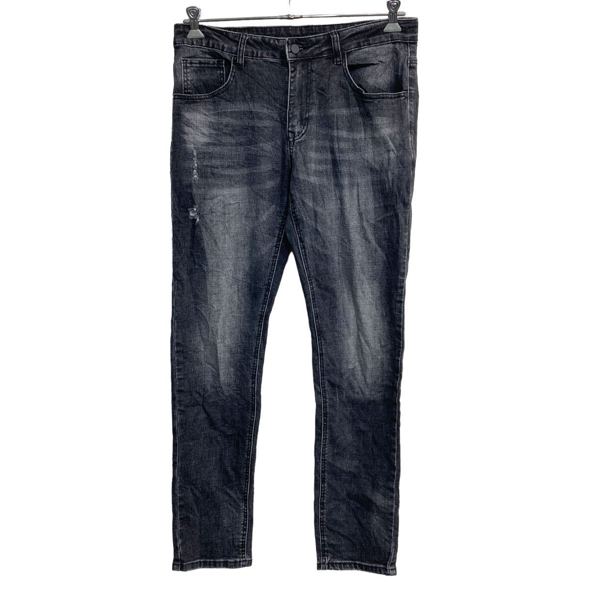 【中古】【古着】 SHEIN デニムパンツ W32 シーイン ブラック 古着卸 アメリカ仕入 2306-1089