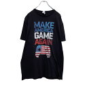 【中古】【古着】 DELTA 半袖 プリント Tシャツ L ブラック アメリカ 星条旗 ゲーム 古着卸 アメリカ仕入 a506-6821