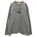 【中古】【古着】 champion プリント スウェットトレーナー L ライトグレー ネイビー ホワイト チャンピオン ロゴ 古着卸 アメリカ仕入 a506-6...