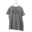 【中古】【古着】 Levi's 半袖 ロゴ Tシャツ M グレー