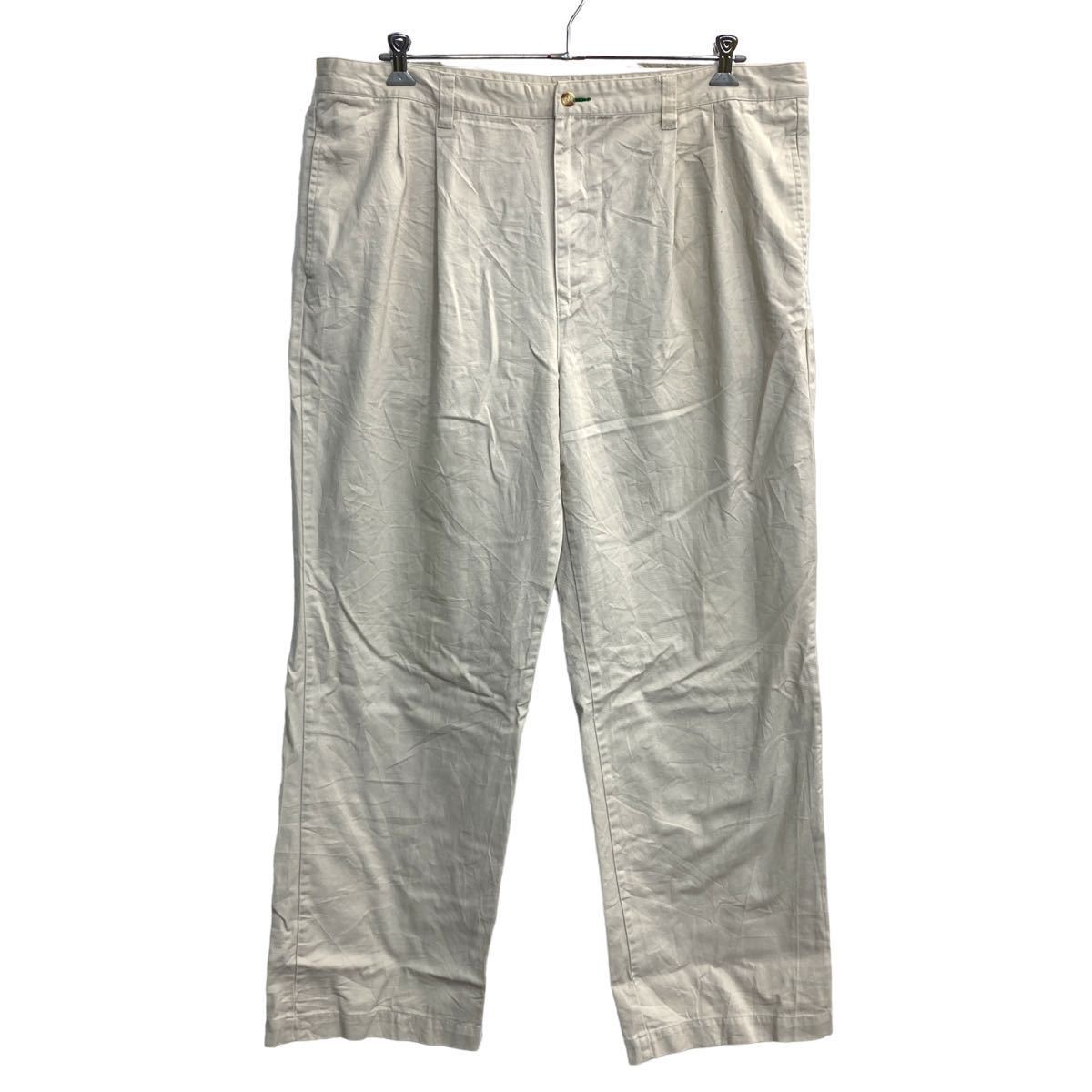 【中古】【古着】 TOMMY HILFIGER チノパン W42 トミーヒルフィガー ビッグサイズ ライトベージュ 古着卸 アメリカ仕入 2306-1358