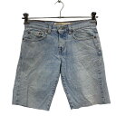 【中古】【古着】 Levi's デニムショートパンツ W28 リーバイス ライトブルー 515 レディース 古着卸 アメリカ仕入 2306-1377