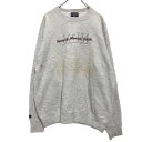 【中古】【古着】 JANSPORT ロゴ スウェットトレーナー XL ライトグレー ホワイト ブラウン ジャンスポーツ メキシコ製 古着卸 アメリカ仕入 a50...