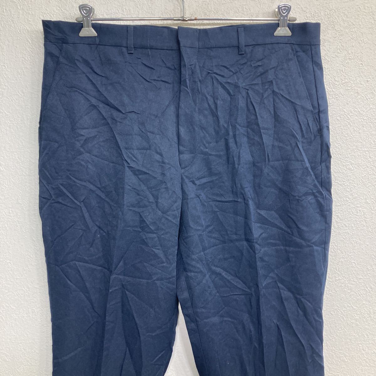 【中古】【古着】 スラックス W40 ビッグサイズ ネイビー TALONジップ 古着卸 アメリカ仕入 2306-1585