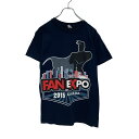 【中古】【古着】 ALSTYLE 半袖 プリント Tシャツ S ネイビー カナダ FAN EXPO 古着卸 アメリカ仕入 a506-7169
