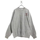 【中古】【古着】 JERZEES プリント スウェット トレーナー L ライトグレー ジャージーズ ワンポイントロゴ ベースボール 古着卸 アメリカ仕入 a50...