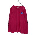 【中古】【古着】 GILDAN 長袖 プリント Tシャツ レディース L ピンク ギルダン ロンT 古着卸 アメリカ仕入 a507-5062