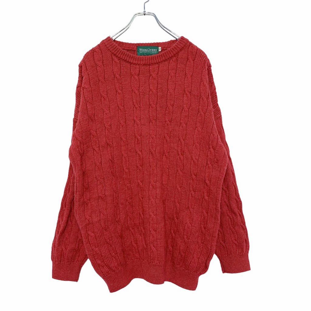 yÁzyÒz WOOLLOVERS BRITISH KNIT WEAR E[ jbg Z[^[ M bh madeinE.C.C P[u͗l Ò AJd a507-5564