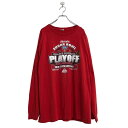 【中古】【古着】 ALSTYLE 長袖 プリントTシャツ XL 赤 プリント アルスタイル サッカー スポーツ メキシコ製 ビッグサイズ 古着卸 アメリカ仕入 ...