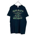 【中古】【古着】 GILDAN 半袖 プリント Tシャツ M ブラック 迷彩 カモフラ ギルダン 古着卸 アメリカ仕入 a507-5868
