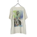【中古】【古着】 半袖 プリント Tシャツ S オフホワイト ベージュ 木 ビッグシルエット 大きめ ビンテージ 古着卸 アメリカ仕入 a507-5984