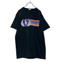 【中古】【古着】 PORT&COMPANY 半袖 プリント Tシャツ L ブラック LEGION 古着卸 アメリカ仕入 a507-6040