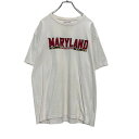 【中古】【古着】 Champion 半袖 プリント Tシャツ L ホワイト レッド チャンピオン MARYLAND メリーランド スポーツ 古着卸 アメリカ仕入...