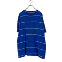 【中古】【古着】 TOMMYHILFIGER 半袖 ロゴ Tシャツ L ブルー ホワイト ボーダー トミーヒルフィガー ロゴ ビッグサイズ 古着卸 アメリカ仕入...