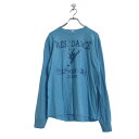 【中古】【古着】 PORT AND COMPANY ロンT ロングTシャツ M ライトブルー ダンス バックプリント 古着卸 アメリカ仕入 a507-6149