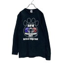 【中古】【古着】 PORT&COMPANY 長袖 プリント Tシャツ S ブラック スポーツ アメフト ロンT 古着卸 アメリカ仕入 a507-6224