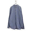 【中古】【古着】 GAP 長袖 チェック シャツ XL ライトブルー ブルー ホワイト ギャップ ボタンダウン 古着卸 アメリカ仕入 a507-6343
