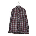 【中古】【古着】 LONG ISLAND 長袖 チェック シャツ M レッド ホワイト ブラック ブルー イエロー ロングアイランド 古着卸 アメリカ仕入 a5...