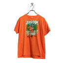 【中古】【古着】 半袖 プリント Tシャツ キッズ L 蛍光オレンジ 象 縄跳び メキシコ製 古着卸 アメリカ仕入 a507-6359