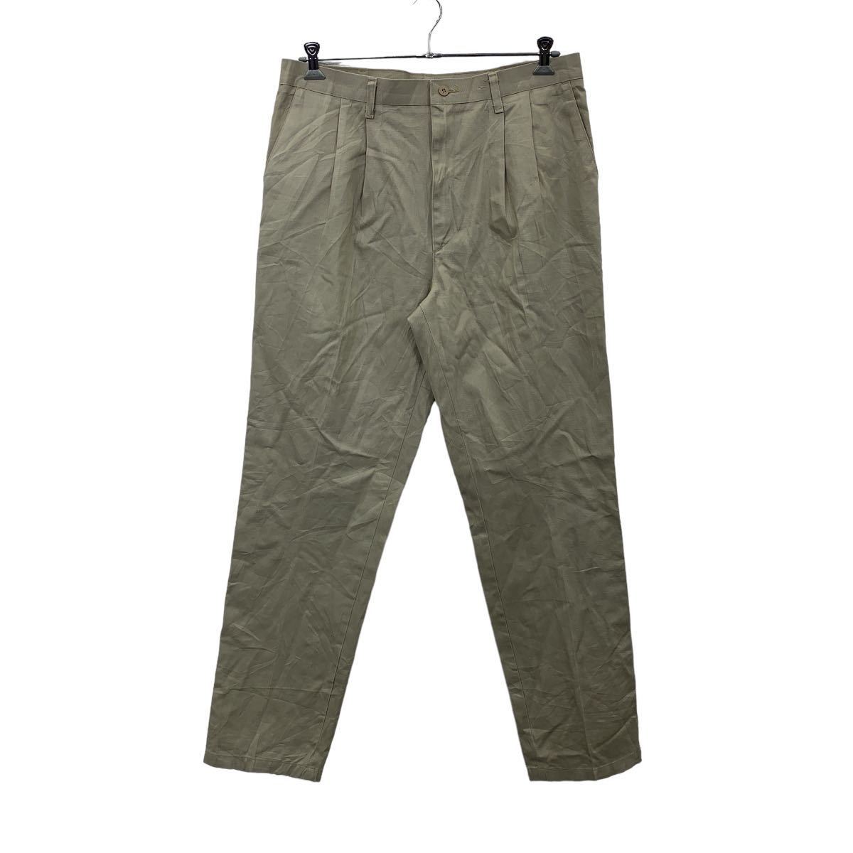 【中古】【古着】 Wrangler チノパンツ W36 ラングラー ベージュ ビッグサイズ タック 古着卸 アメリカ仕入 2307-941