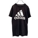 【中古】【古着】 adidas 半袖 プリント Tシャツ S ブラック アディダス スポーツ 古着卸 アメリカ仕入 a507-6423