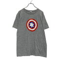 【中古】【古着】 DELTA 半袖 プリント Tシャツ M グレー 古着卸 アメリカ仕入 a507-6438
