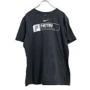 【中古】【古着】 NIKE 半袖 プリントTシャツ L ブラック ホワイト ブルー ナイキ 文字 古着卸 アメリカ仕入 a507-6471