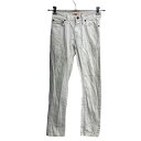 【中古】【古着】 Levi's 510 ホワイトデニム W26 リーバイス レディース ホワイト スーパースキニー 古着卸 アメリカ仕入 2307-1058