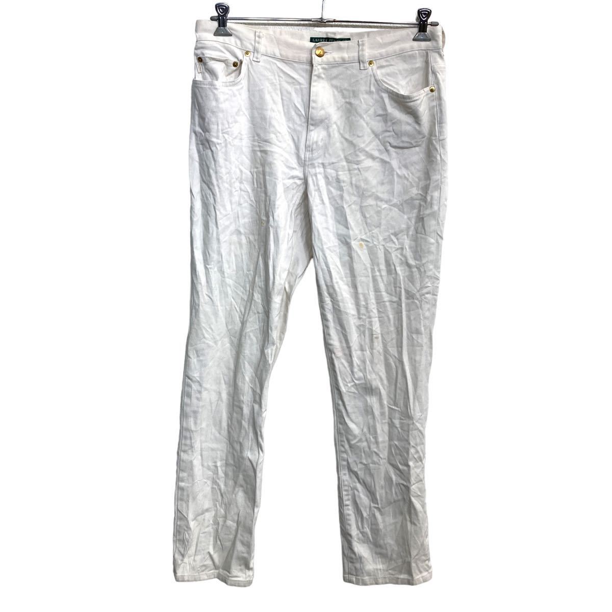 【中古】【古着】 LAUREN JEANS CO. デニムパンツ W34 ラルフローレン レディース ホワイト 古着卸 アメリカ仕入 2307-1154