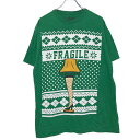 【中古】【古着】 A CRISTMAS STORY 半袖 プリントTシャツ L グリーン ホワイト イエロー ブラック 女性の足 古着卸 アメリカ仕入 a507...