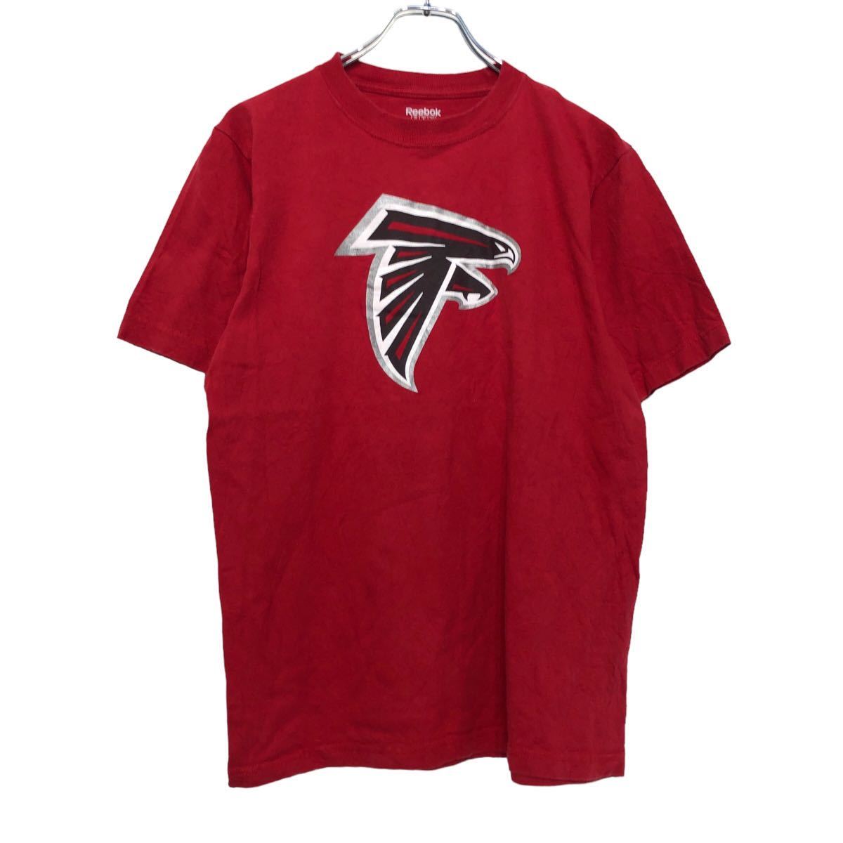 【中古】【古着】 Reebok 半袖 プリントTシャツ M レッド リーボック NFL アメフト スポーツ アトランタファルコンズ 古着卸 アメリカ仕入 a507-6676