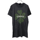 【中古】【古着】 Hanes 半袖 プリントTシャツ L ダークグレー グリーン ブラウン ホワイト ヘインズ 四つ葉 文字 古着卸 アメリカ仕入 a507-6...