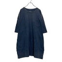 【中古】【古着】 Dickies 半袖 ロゴ Tシャツ 2XL ネイビー ディッキーズ 胸ポケット ワーク ストリート ビッグサイズ 古着卸 アメリカ仕入 a507-6727