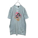 【中古】【古着】 NEXT LEVEL 半袖 プリント Tシャツ L ブルー サマーキャンプ やしの木 古着卸 アメリカ仕入 a507-6737