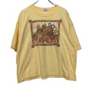 【中古】【古着】 GILDAN 半袖 プリントTシャツ レディース XL イエロー ギルダン くま テディベア かぼちゃ かかし 秋 古着卸 アメリカ仕入 a5...
