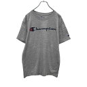 【中古】【古着】 Champion 半袖 プリント Tシャツ M グレー チャンピオン ロゴ スポーツ ストリート 古着卸 アメリカ仕入 a507-6763
