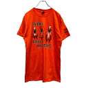 【中古】【古着】 GILDAN 半袖 プリントTシャツ Mサイズ オレンジ 民族キャラ 古着卸 アメリカ仕入 a507-6805