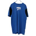 【中古】【古着】 PUMA 半袖 ロゴ プリントTシャツ M ブルー ブラック プーマ 古着卸 アメリカ仕入 a507-6823