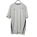 【中古】【古着】 NIKE 半袖 プリントTシャツ S ホワイト シルバー ナイキ ボーダー メッシュ レディース 古着卸 アメリカ仕入 a507-6824