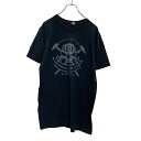 【中古】【古着】 american apparel 半袖 プリント Tシャツ L ブラック ドクロ スカル 金槌 アメアパ 古着卸 アメリカ仕入 a507-68...